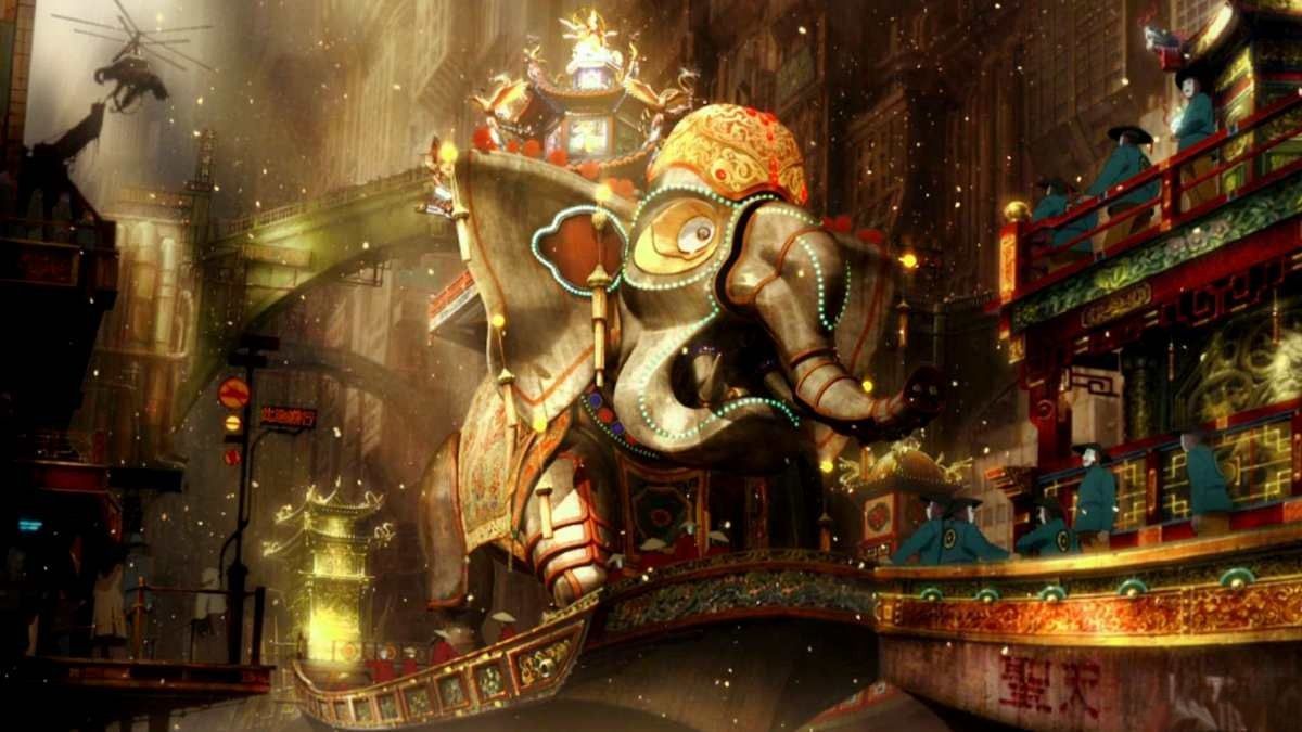 кадр из Призрака в доспехах