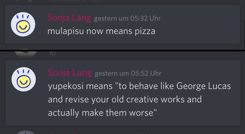 Устаревшие слова в токи поне